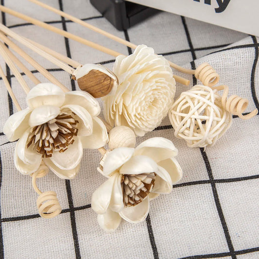 8PCS Künstliche Lotus Blume Rattan Reed Duft Aroma Diffusor Refill Stick Diy Blumen Wohnkultur Handwerk