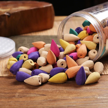 150pcs Turm Weihrauch frische Luft Sandelholz Wohnkultur entspannen Sie Backflow Agarwood Weihrauch Zapfen Buddhistische Lieferungen