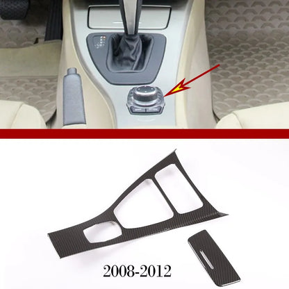 lhd-for-bmw-3-series-e90-e92-e93-2005-12-abs-carbon-fiber-silver-center-console-gear-shift-frame-panel-sticker-car-accessories