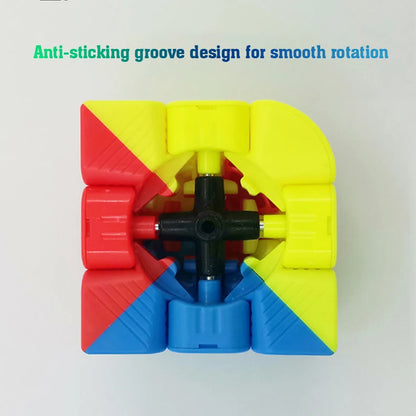 3x3x3 Trihedron Magic Cube – Gebogene Oberfläche, Professionelles Speed-Puzzle, Drehbares Gehirnspielzeug, Antistress, Lernspielzeug, Geschenk für Kinder