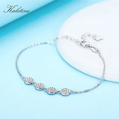 Kaletine 925 Sterling Silber Armband Neue Mode Türkei Glück Bösen blick Zirkonia Echtes Silber Schmuck für Armband Frauen