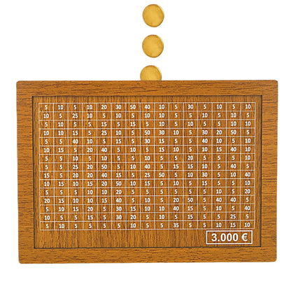 Natürliche hölzerne Spardose mit Theke Sparschwein handgemachte kreative dekorative für Kinder Sparen Sie das Geldziel 10000 Euro