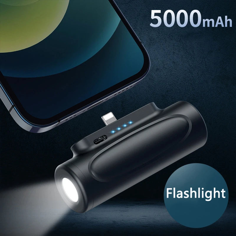 Mini Power Bank für Apple USB Typ C Tragbare Ladestation für iPhone 15 Xiaomi Mi Samsung Powerbank mit leichter Ersatzbatterie