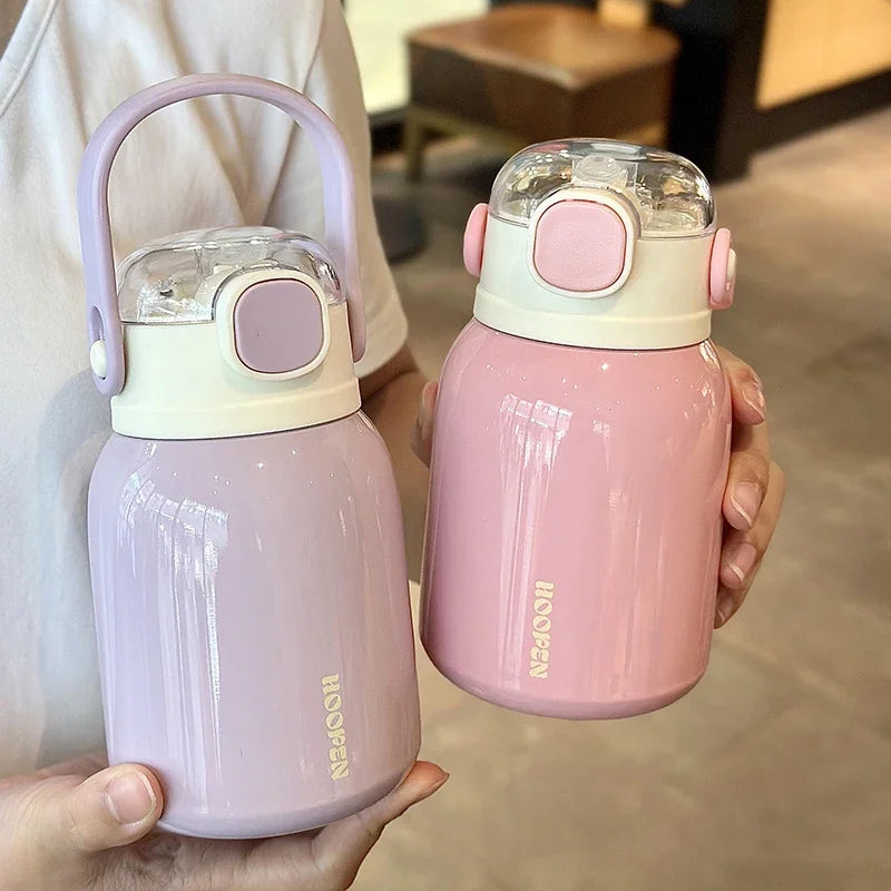 500ml Edelstahl-Thermosflasche Tragbare Thermo-Kaffeetasse Vakuumflasche Isolierte Wasserflasche Halten Sie den kalten Vakuumbecher heiß