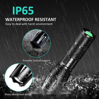 led taschenlampe 5-Mode linterna T6 LED Flashlight Zoomable Focus Torche zaklamp hand Light by 18650 or 3*AAA