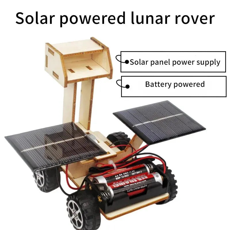 Kinder DIY Handgemacht Kleine Produktion Mond Erkundung Auto Solar Spielzeug Auto Physikalisches Modell Wissenschaft Experiment
