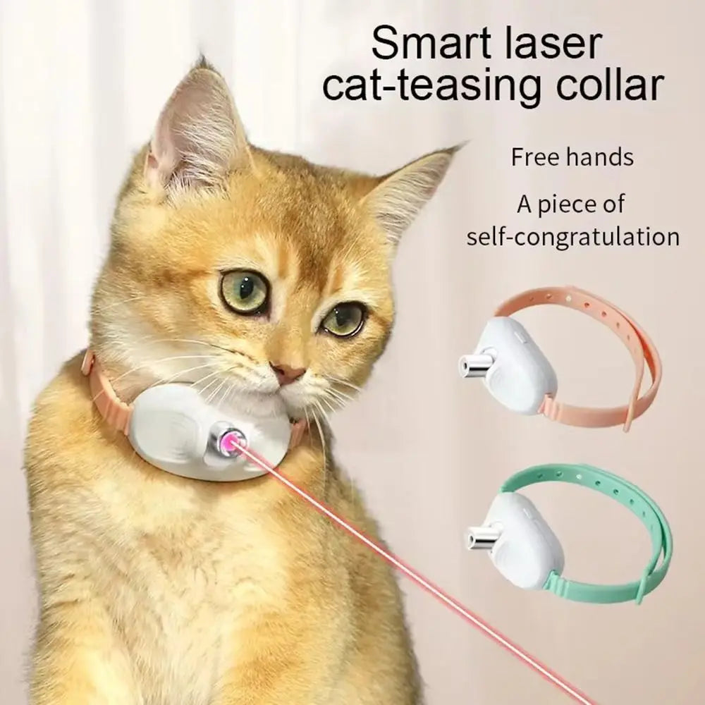 Lindern Sie Ängste Smart Laser Cat-Teasing Collar Interaktive Selbstunterhaltung Cat Teasing Collar befreit die Hände Kreativität