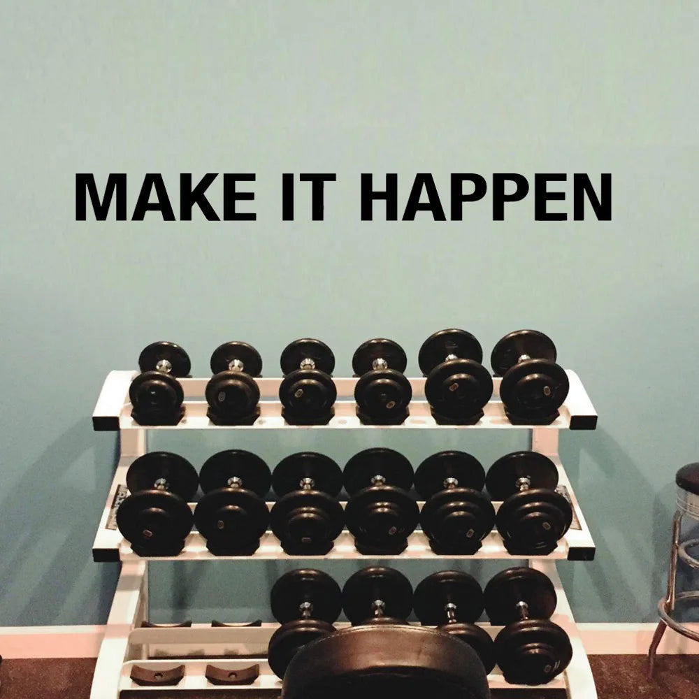 1 stück Fitness Aufkleber Gym Dekoration Diy Vinyl Selbstklebende Kunst Aufkleber für Fitnessräume Dekor Gym Aufkleber Wandtattoo Tapete