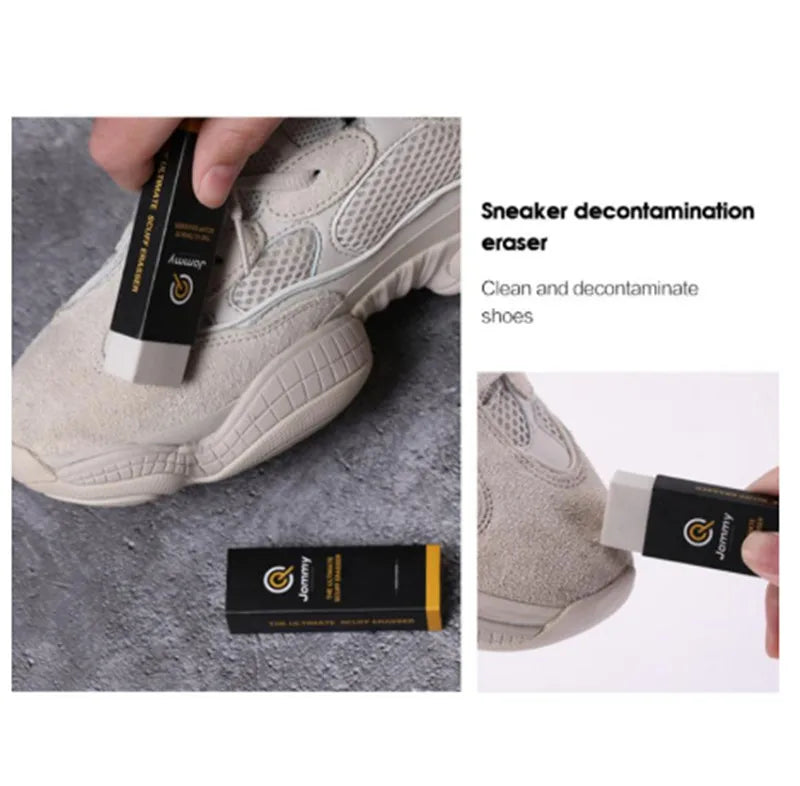 Reinigungsradierer, Wildleder, Schaffell, mattes Leder, Stoffpflege, Schuhpflege, Lederreiniger, natürliches Reiben, Gummiblock, Schuhbürste