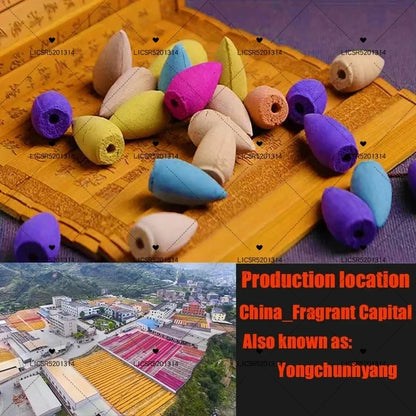 Natürlicher Weihrauch gemischter Wasserfall Rauch Rückenkegel Weihrauch Aromatherapie geeignet für Tea Room Yoga Zimmer Meditation