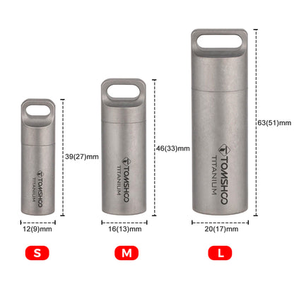 Tomshoo Titan Mini Versiegelte Wasserdichte Aufbewahrungsbox – Pillendose, Parfüm-Case, Anhänger, EDC-Werkzeuge, umweltfreundlich für Zuhause und Outdoor