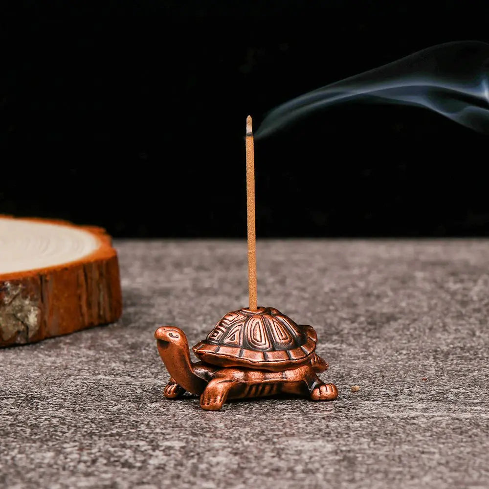 Retro Tier Skulptur Messing Frosch Schnecke Schildkröte Form Weihrauchfass Zen Meditieren Stab Halter Brenner Ständer Weihrauch Holde Wohnkultur