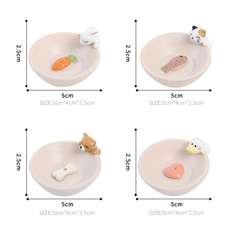 Cartoon Tierform Weihweißstabhalter Blattformlinie Weihrauch Brenner Tisch Handwerk Sandelholz Spulen Basis Hausdekoration