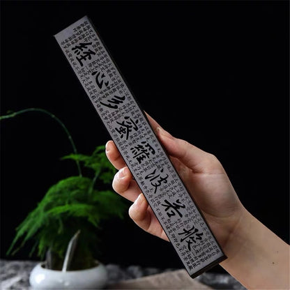 Joss Stick Box Die Prajna Paramita Sutra Liegerad Räucherstäbchen Brenner Linie Räucherstäbchen Räuchergefäß Vintage Sandelholz Schrift Ebenholz