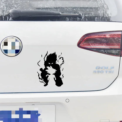 Autoaufkleber Son Goku Kakarotto Saiyan DBZ – Reflektierende Anime-Dekoration für Windschutzscheiben, Stoßstangen, Kofferraum und Motorräder