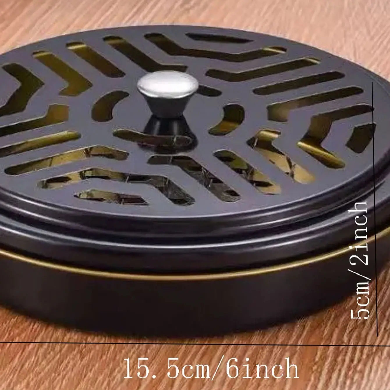 Edelstahl-Mückenspulenhalter, Haushalt mit Abdeckung, Ascheanschluss, Brandschutz und Verbrühungsschutz kreativ