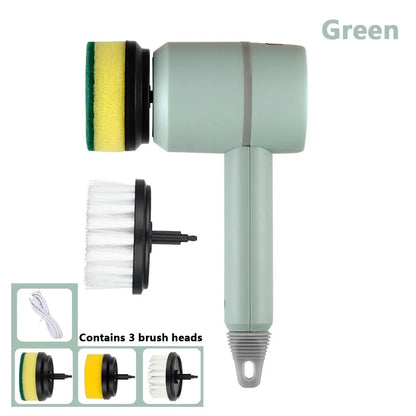 Elektrische Reinigungsbürste, multifunktional, für Zuhause, USB, wiederaufladbar, elektrischer Rotationsschrubber, Haushaltsgeräte, Reinigungsgerät