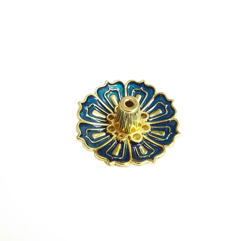 Legierung Lotus Weihrauch Burner Stick Halter Home Buddhismus Linie Weihrauchplatte Sandelholz Spulen Basis Tempel Zartes Wohnkultur