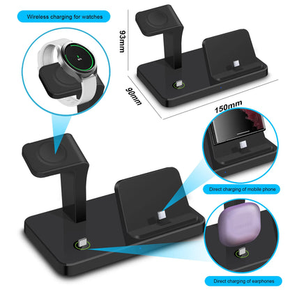 3 in 1 Ladestation für Samsung S23 S22 S21 Note 20 Z Fold Mehrere Geräte Kabelloses Ladegerät für Galaxy Watch 5 Pro 4 3 Knospen