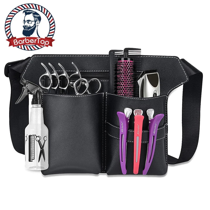 PU-Leder Friseur Holster Tasche - Mit Clips und Kammhalter