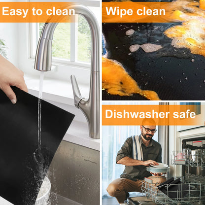 8/4Pcs Oven Protector Pad Grill Anti-Leak Mat DIY Cuttable Oven Pad Küche Mikrowellenherd Grill Schutzpad Heißluftfritteuse Liner