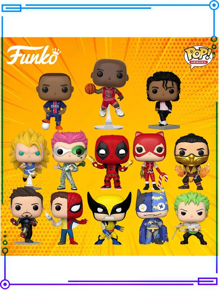 Echtes Lager Funko Pop – Michael Jackson, Deadpool, Wolverine, Dragon Ball, Mortal Kombat, Marvel, DC, Mobilhandmodell und Anime-Figuren