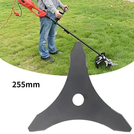 Rasenmäher-Werkzeug 3T 255 mm Durchmesser – Metall-Rasenmäher-Messer, Freischneider-Klinge, Mäher-Zubehör für Strimmer und Trimmer