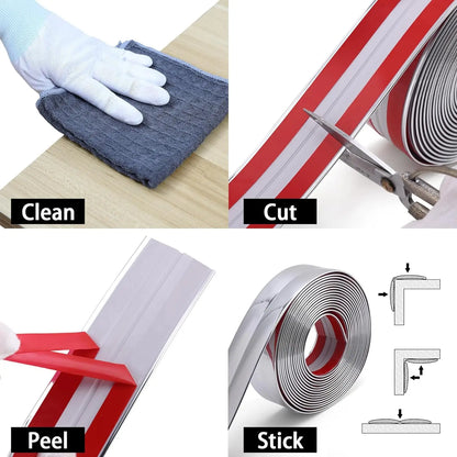 5M selbstklebende Wandaufkleber Baby Sicherheitsband Möbel Kantenschutz Streifen PVC-Ecke 90-Grad-Winkel trimmen Wandkantenschutz