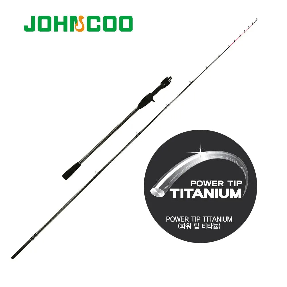 Johncoo Angelrute zum Werfen Jigging Rod 1,7m M ML Jigging Rod Powerful Titanium Tip Rubber Tail Octopus Boat Rod