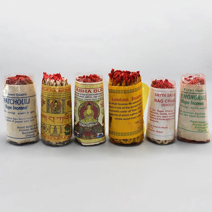 40 Wurzeln handgefertigtes Kräuterseil natürliche nepalesische traditionelle weiße Salbei -Dufttempel Innen Yoga Linie Weihrauch lindern Geist