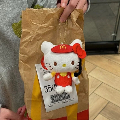 Sanrio Anime Kawaii Hello Kittys – McDonald's Revenue Officer, Cinnamoroll-Mikrofon-Plüschanhänger, Pochacco-Mädchen-Taschen-Geschenk