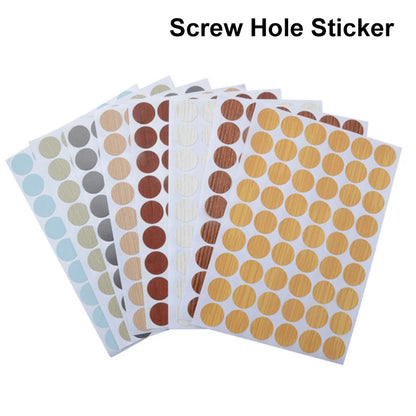 54 Teile / Blatt PVC Möbel Dichtung Aufkleber Dekorative Folien Schraubverschluss Abdeckung Schreibtisch Schrank Loch Ornament Wand Heimdekoration