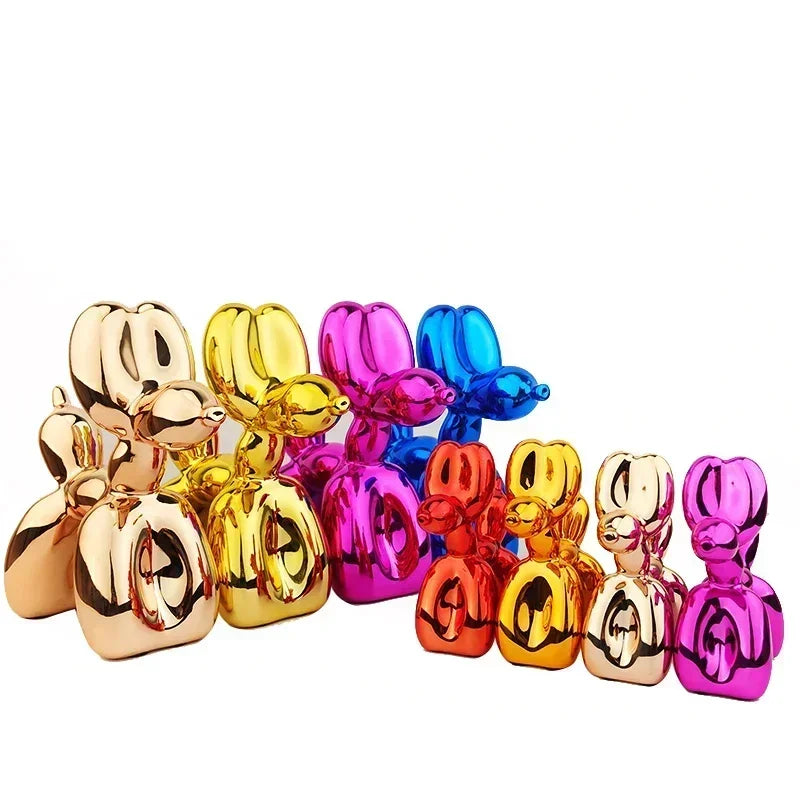 Harz-Ballonhund Skulptur, Nordischer Welpe, Heimdekoration, Wohnzimmer- und Schreibtischdeko, Bürofiguren für Innendekoration, Heimstatue