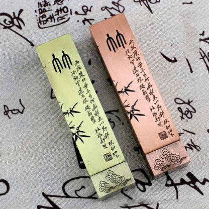 Kupferlegierung Hohlkupferkupfer Weihrauch Tablett chinesischer Stil Antiquen Herz Sutra Weihrauchhalter Quadratform vertikaler Weihrauch Rack