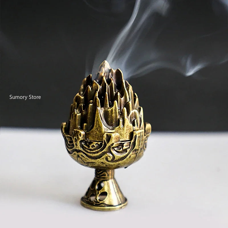 Legierung Mini Boshan Räucherstäbchen Brenner Chinesisch Alt Zuhause Innendekoration Sandelholz Stick Cense Halter Schreibtisch Ornamente