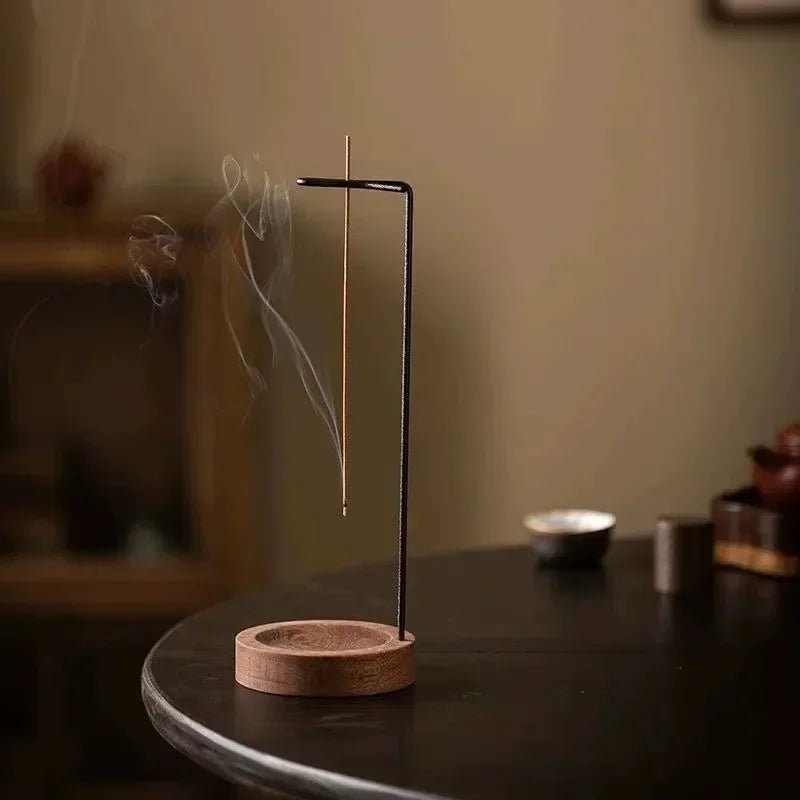 Kreativer Umgedrehter Räucherbrenner – Holz-Rundräucherstäbchenhalter, Räucherschale, Ornament für Schlafzimmer, Yoga-Dekoration, Handwerkskunst