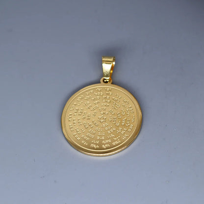 2pcs / Lot Ancient 72 Namen des Gottes Moses Charm Edelstahl Anhänger für Halskette Schmuck Paar Geschenk Herstellung Handarbeit Handwerk