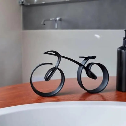 Minimalistische Fahrrad-Skulptur, Stilvolle Kunst im Drahtrahmen-Stil, Fahrradstatue, Tischdekoration für Heim und Büro, Kreatives Kunsthandwerk, Geschenk