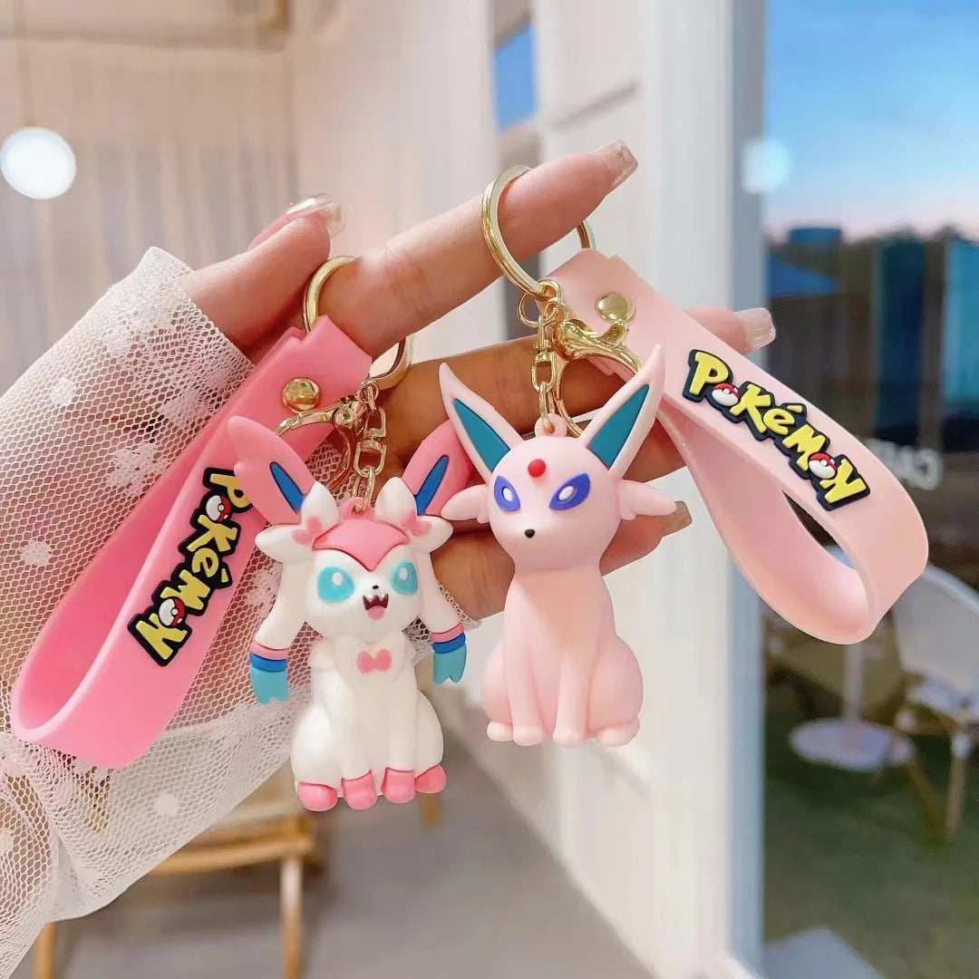 Pokemon Pikachu Schlüsselanhänger Charge Anhänger Pokemon Schlüsselanhänger Niedliche Puppe Tasche Auto Anhänger für Geburtstag Kinder Geschenk Spielzeug Charm Bulk Kürbis