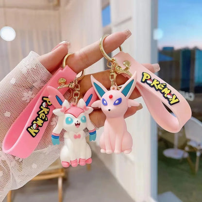 Pokemon Pikachu Schlüsselanhänger Charge Anhänger Pokemon Schlüsselanhänger Niedliche Puppe Tasche Auto Anhänger für Geburtstag Kinder Geschenk Spielzeug Charm Bulk Kürbis