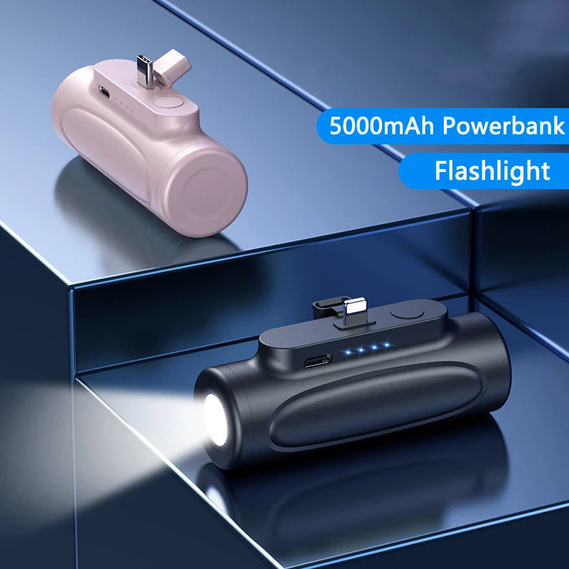 Mini Power Bank für Apple USB Typ C Tragbare Ladestation für iPhone 15 Xiaomi Mi Samsung Powerbank mit leichter Ersatzbatterie
