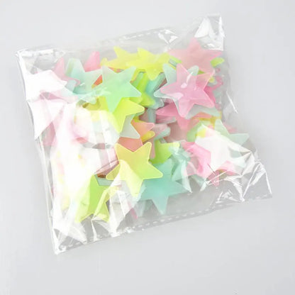 100pcs Nachtlicht Weiß 3D Sterne Leuchten Im Dunkeln Leuchtende Fluoreszierende Kunststoff Wand Weiß Aufkleber Wohnen Zuhause Kinderzimmer