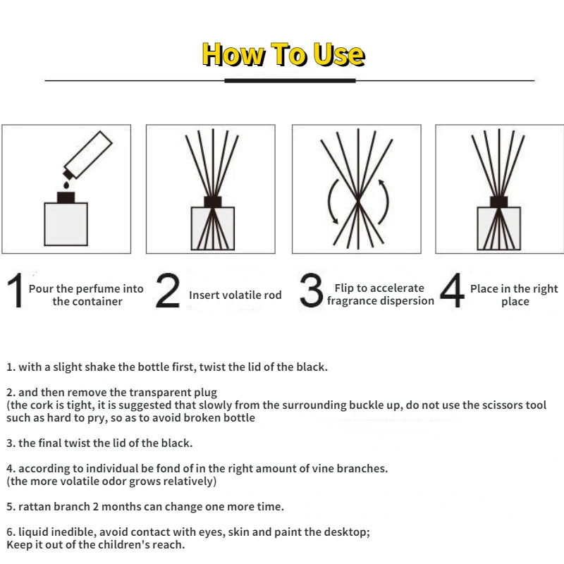 20/50pcs Faserstangen Diffusor Aromatherapie Flüchtige Stange für Spa und Büroduftduft Diffusor Home Dekoration 3mm*19 cm