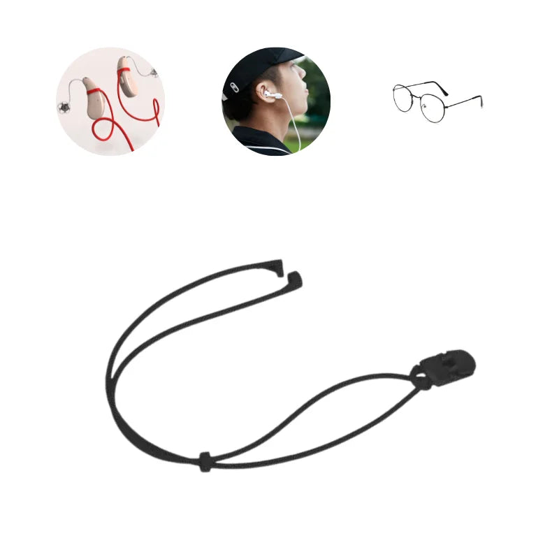 Hörgeräte Anti Lost Clip für Silikon Elastischer Seilhalter Wasserdichte Brille Wireless Bluetooth Headset Anti-Lost Cord String