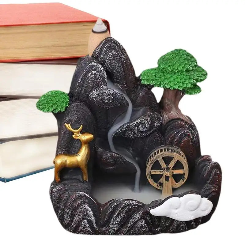 Backflow -Weihrauchbrenner Harz Weihrauch Wasserfall Brenner Innenrauch Weihrauchhalter Aromatherapie für Schlafzimmer Wohnkultur