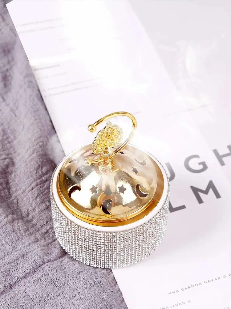 Mittlerer Osten Europäischer Stil Bakhoor Brenner Heimdekoration Ornamente Bakhoor Brenner Diamant Mode Räucherstäbchen Brenner