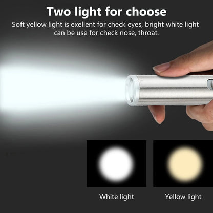 USB Wiederaufladbare medizinische Stiftleuchte Mini Tragbare Taschenlampe LED Taschenlampe Lampe mit Clip 2LED Quellen für Medizinstudenten Arzt