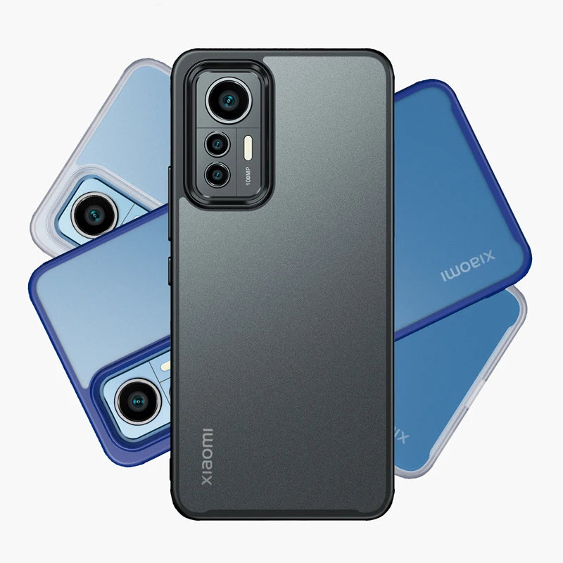 Für Xiaomi 12 Lite Case Schockdichte mattes transparentes PC+TPU-Fall für Xiaomi 12T Pro Anti-Scratch Lightweight Clear Case