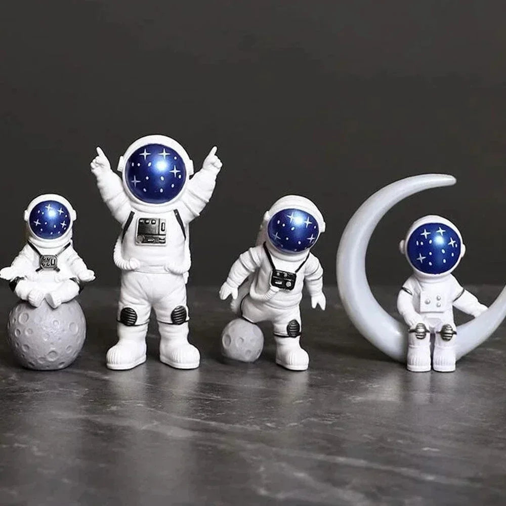 3/4 Stück Astronauten-Figuren, Statuen, Spaceman-Skulpturen, Lernspielzeug, Schreibtisch- und Heimdekoration, Astronautenmodelle, Geschenk für Kinder
