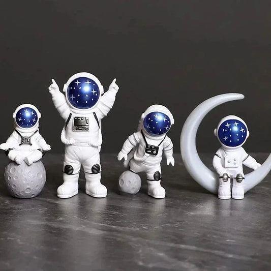 3/4 Stück Astronauten-Figuren, Statuen, Spaceman-Skulpturen, Lernspielzeug, Schreibtisch- und Heimdekoration, Astronautenmodelle, Geschenk für Kinder